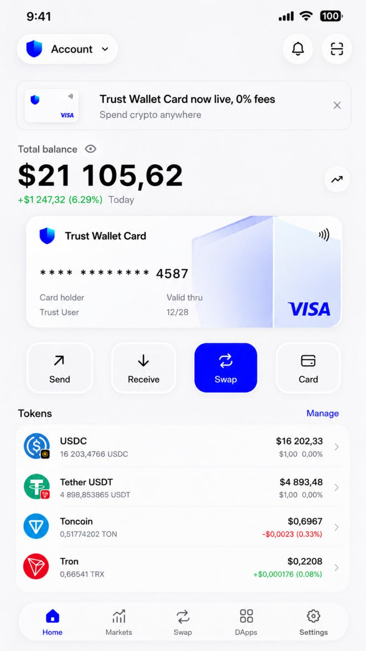 Trust Wallet Card screenshot 1